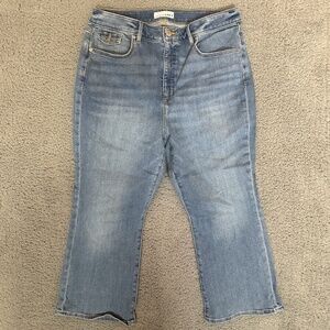LOFT The Curvy Kick Crop Womens Jeans Blue Size Petite 16 33 16P 33P
